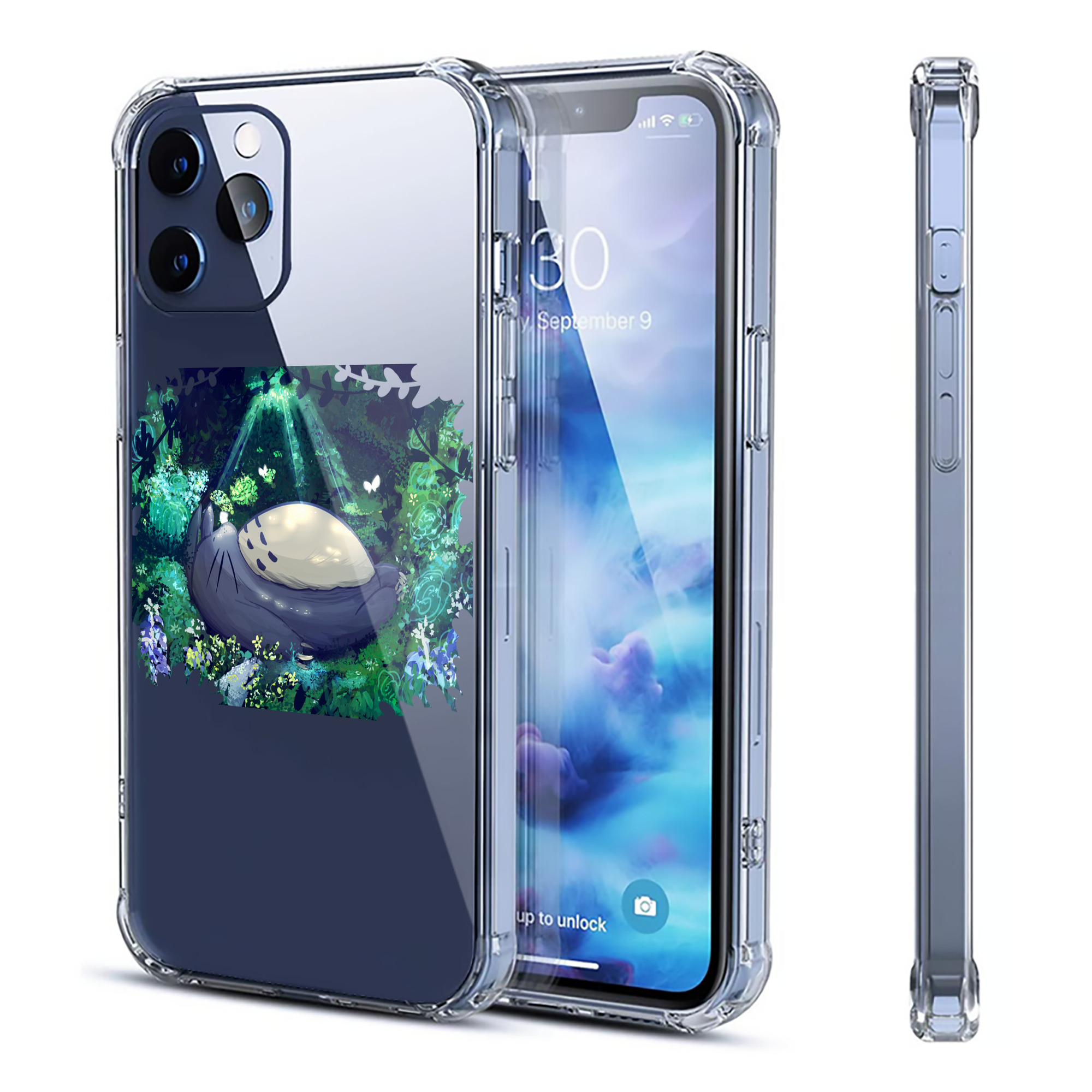 （画像用） となりのトトロ 草壁メイ 草壁サツキ My Neighbor Totoro Satsuki Kusakabe Mei Kusakabe 【iPhone 12シリーズ対応】透明スマホケース（クリアソフトケース）